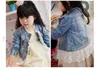 Babies clothes denim lace girls jackets Girls Leisure Washed Denim Jacket kids clothing children Overcoat Outwear