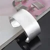 Free Shipping with tracking number Best NEW 925 STERLING SILVER BIG SMOOTH WIDE CUFF BANGLE BRACELETS CHRISTMAS GIFTJEWELRY 1301