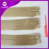 100 g 40pcs / pack lijm huid inslag tape in menselijke hair extensions 18 20 22 24 inch 60 # / platina blonde Braziliaanse Indiase remy menselijk haar