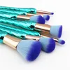 ODESSY 7PCS Spiralhandtag Makeup Brushes Professional Oval Rainbow Make Up Brush Set Rose Gold Eye Face Borstar Hög kvalitet