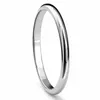 White Tungsten Carbide Wedding Bands for his and her Domed Polished Classic Wedding Ring Band 2mm 3mm Statement Couple Rings Jewelry Sets