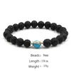 10 couleurs naturel noir pierre de lave perles Bracelet élastique diffuseur d'huile essentielle Bracelet roche volcanique perlée cordes à main