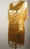 女性フリンジタッセルラテンボールルームサルサチャチャサンバルンバジブダックスウェアコンペティションファンシードレス衣装販売vネック