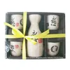 Élégant ensemble de saké japonais bouteille de vin en céramique et tasses cadeaux de verres blanc peint à la main calligraphie chinoise Dragon Design