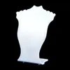 Biały Czarny Plastikowy Wisiorek Kolczyk Naszyjnik Biżuteria Wyświetlacz Uchwyt Rekwizyty Mały Rack 12 cm Wysoki