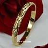 Luxury women 18K Yellow Gold Filled carved Wedding bangle inner Dia. 58mm G128
