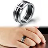 8mm Two Tone Classic Three in One Cross Rings in Stainless Steel Combination Rings