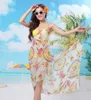 New arrival Floral beach dress Cover-Ups Swimwear clothes Bikini Veil shawl skirt Wrap Sarong Sexy 20pcs/lot #3831