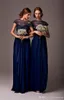 2k17 Real Shinny Royal Blue Mermaid Prom Klänningar Sexig Illusion Långärmade Sheer Backless Appliqued Sequined Long Tulle Party Evening Gowns