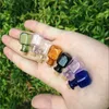 Mini bouteilles de couleur en verre rectangulaires, jolies bouteilles avec liège, petites bouteilles, petits pots, flacons mélangés, 7 couleurs, 9966554