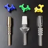 DHL 10 мм 14 мм 18 мм кварцевый наконечник TITANIUM TITANIUM для Mini Micro NC комплект с пластиковой Keck Clip Quart Titanium Titanium Nail