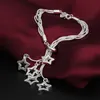 Top Grade Silver Charm Bracelets Sonderangebot heiße Verkaufs-Art- und Weisestern-Ketten-Stulpe-Armband für Frauen-Mädchen-Männer Wholesale freies Schiff 0060YDH