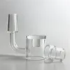 25mm XL Quartz Core Reactor Banger Insert Nail with 4mm Thick Bottom 2mm Thick Walls 10mm 14mm 18mm Domeless Nails for Glass Bong