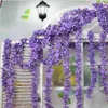 70 "(180 cm) Super Long Artificial Flower Flower Hydrangea Wisteria Garland per giardino Casa Decorazione di nozze Forniture 6 colori disponibili