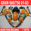 7 Gåvor Injektionsgjutning för Suzuki GSXR 1000 Fairings All Matte Black 2000 2001 2002 K2 GSXR1000 Fairing Kit 00 01 02 G2U98