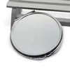 Miroir compact de 72mm d'épaisseur de maquillage rond de poche rond vierge pour la gravure ou bricolage M0840H 5pieces / lot Livraison gratuite