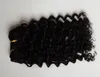 Migliore qualità 120g 8 "- 24" clip nelle estensioni dei capelli Indian Remy capelli umani naturali neri onda profonda clip-in capelli