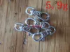 Gratis frakt Hight Quality 3,8cm 4.9G Nickelpläterade nyckelringar Hummer Clasps Clips Snap Hooks Keychain Key Holder, 1000PCS / Lot