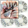 Nail Art Decorations 3d Nail Art Rhinestones Crystal Glitter Nails Wheel Dekorationer för DIY Studs Gratis frakt