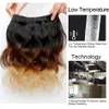 Ombre Human Hair Extensions Braziliaanse Body Wave Virgin Hair Weave Bundels Three Tone 1b / 4/27 # Grade 8A Ombre Remy Braziliaans Menselijk Haar 3 Stks
