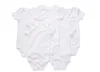 Baby Strampler Anzug Sommer Infant Dreieck Strampler Onesies 100% Baumwolle Kurzärmelige Babys Kleidung Jungen Mädchen Pure White Full Größen auf Lager
