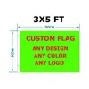 Bandera personalizada de 90 x 150 cm de poliéster Personalizar banderas y pancartas para la decoración del hogar Banner al aire libre3175596