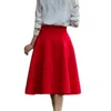 Wholesale-5XL Plus Size Skirt High Waisted Skirts Womens White Midi Skort Pleated Tennis Skirt Saia Preta Pink Black Red Blue Colors 2016