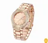 Vrouwelijke Genève Diamond Horloges Vrouwen Jurk Horloges Rose Gold Roman Dial Quartz Christmas Gift Hours Standaard Kwaliteit Classic