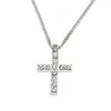 Hip Hop Cross Pendant Men Women Jewelry Iced out Gold Silver Color Bling Rhinestone Crystal Cross Pendant Necklace Chain
