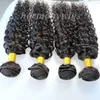 Virgin Mongolian Hair Bundles Human Hair Weaves Jerry Curly Wefts 8-34INch Obehandlad Brasiliansk Indisk Peruvian Vävning Har Extensions Mink