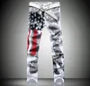 Mode heiße Herren-Designer-Jeans Männer Denim mit Flügeln amerikanische Flagge plus Größe