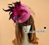 Charmig Kate Middleton Hat Bridal Hat Multi Colors Feather Feather Ull Brudtillbehör Bröllopshattar för kvinnor Fascinator Hattar Bi6620510