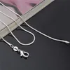 Top quality 925 sterling silver snake chain necklace 1MM 16-24inches fashion jewelry factory price free shipping