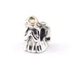 2015 New 100% 925 sterling silver bead Divine angel with 14 K gold plated Charm Bracelet Fit Pandora style winter 2015 jewelry DIY