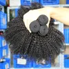 Mongol Afro Kinky Curly Virgin Hair Kinky Curly Hair Weaves Extensión del cabello humano Color natural Tramas dobles Dyedable8217999