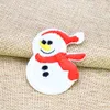 10ST Christmas Snowman broderilappar för klädväskor DIY Stryk på överföring Applikationslapp för plagg Sy på broderi Bad197r