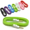 Flat Noodle 3.5mm AUX Audio Cables Male To Male Stereo Car Extension Audio Cable For MP3 For phone 10 Colors