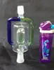 Grossisti di spedizione gratuiti nuovi filtri a spina in vetro colorato, accessori per narghilè in vetro / bong in vetro, consegna casuale a colori