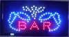 Wysoki widoczny Big Big Chip Bar Open LED Moving Flashing Animated Sign Colors Neon Business Motion Light Sign Off Switch Button Łańcuch