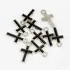 500Pcs Mix Color Small Enamel Cross Alloy Charms Pendant For Jewelry Making Bracelet Necklace DIY Accessories 8mm*15mm