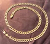 Handsome forsooth 100% 24K Yellow Gold Figaro Curb Link Chain Necklace 23.6 Inch 7MM FREE SHIPPING GIFT