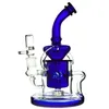 Tornado Recycler Narguilés Dab Plate-forme pétrolière 24 cm Hauteur Klein Recyler Bong en verre Showehead Perc Bongs Base lourde 14,5 mm Tuyaux d'eau à joint femelle 4 mm d'épaisseur