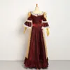 Atacado-Victorian Gothic Dress Vintage Nobal Vermelho Bola Vestido Reenactment Theater Wear