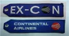 Precio de fábrica Llaveros de tela Continental Airlines Bordado Llavero Banner 13 x 2.8 cm 100pcs / lot