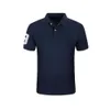 Nouveau mode été Style Top qualité hommes à manches courtes Pima coton Polo noir moyen pour hommes