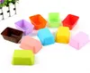 200 Pieces Rectangle Silicone Small Loaf Pan Silicone Muffin Baking Cups Cupcake Mold