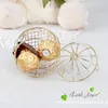Wesele Favor Holders European Creative Gold Hollow Matel Candy Boxes Romantic Cout Iron Ptak Cage Materiały 4504296