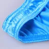 Sexy hommes Nylon sous-vêtements sous-vêtements érotiques hommes slips lisse couleur vive Cueca pénis poche Bikini semblant sans mode bref confortable culotte SCKX03