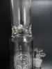 Tubo de fumar de cristal caliente del bong del vidrio de la venta con 2 percs 18 pulgadas de alto (GB-024-1)