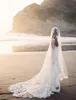 빈티지 뜨거운 흰색 아이보리 1 층 레이스 베일 베일 긴 결혼 베일 성당 기차 신부 액세서리